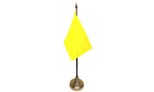 Plain Yellow Table Flags